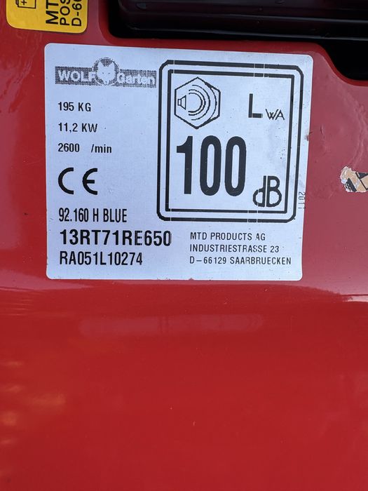 Traktorek kosiarka wolf garten 92 160 hydro blue power mtd v2 16km