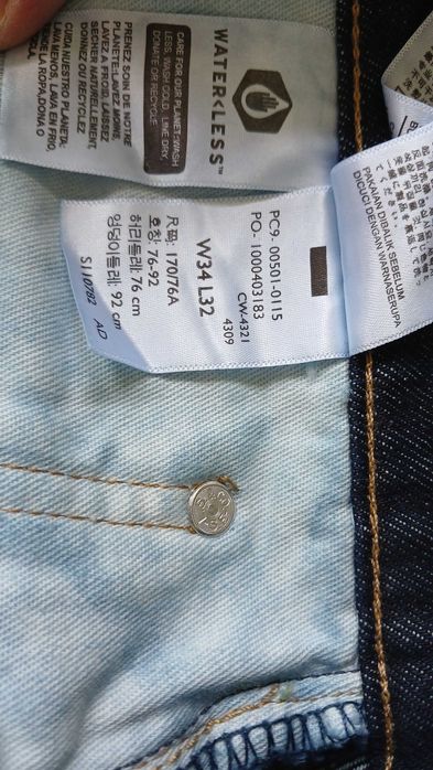 Джинсы Levis 501, новое 100% хлопок Пакистан W34/L32, оригинал