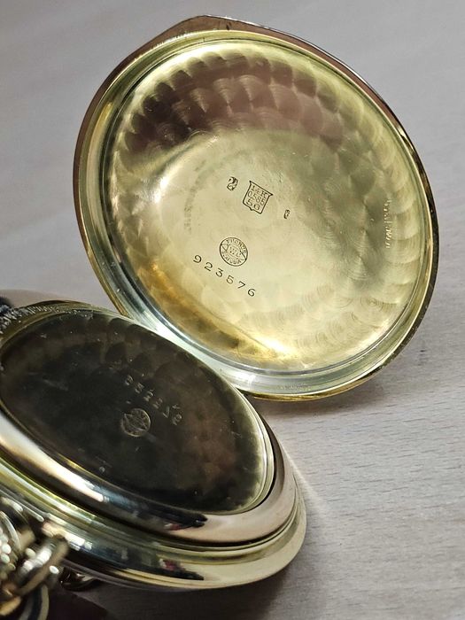 IWC Schaffhausen 51,00mm złoty 14k z 1929 roku + dewizka + pudełko