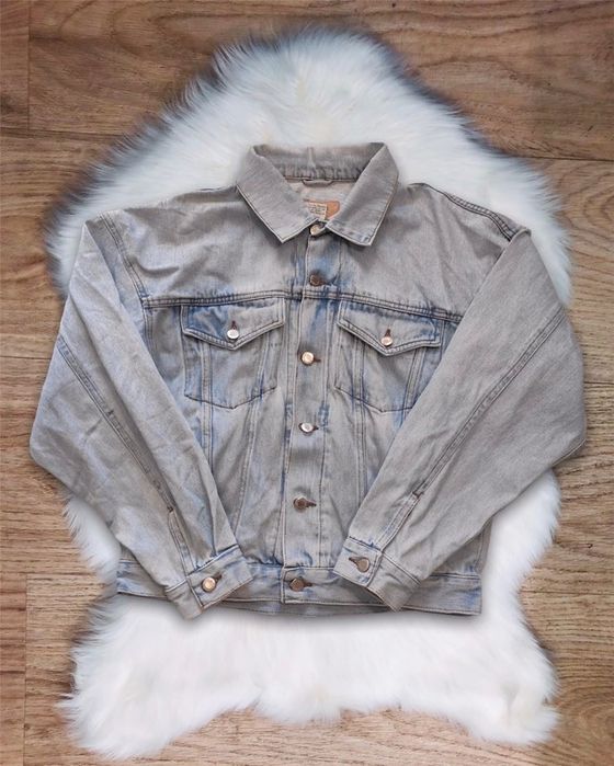 Kurtka jeansowa Wrangler baby blue jasnoniebieska rozmiar S M oversize