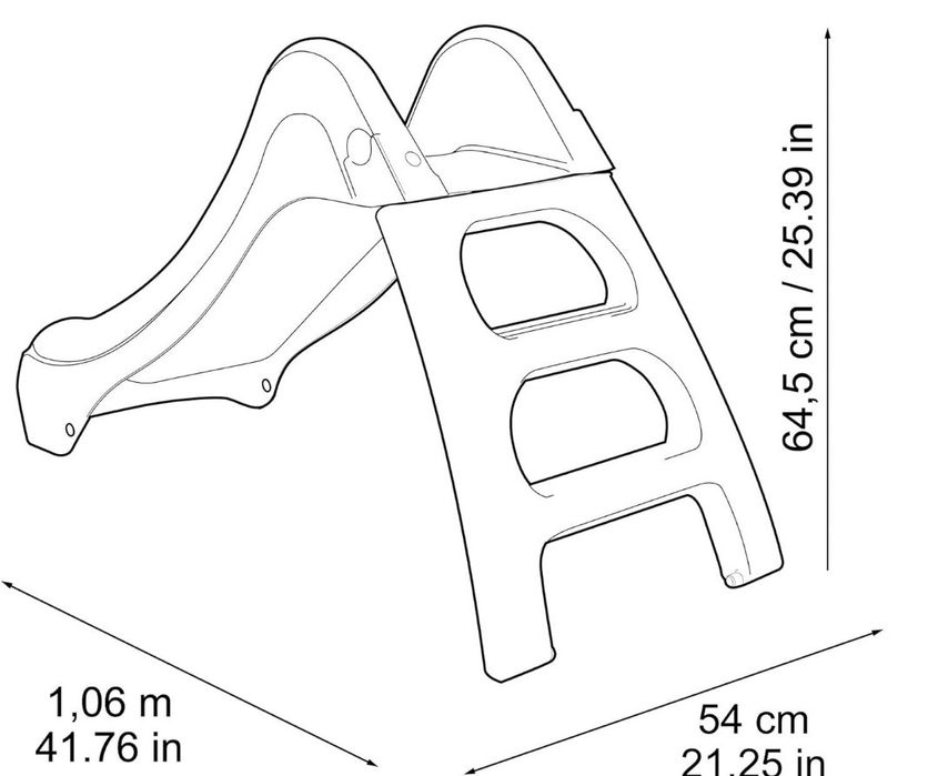 Escorrega infantil idade 1 a 5 anos - com opção de água NOVO