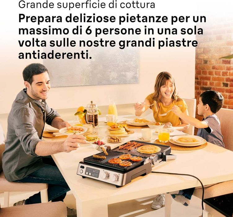 гриль контактний прижимний оптигриль Braun MultiGrill 7 GC7040