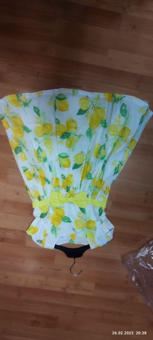 Сукня. Платье для девочки . Молоко, лимон