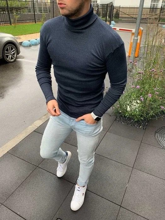 Гольф мужской теплый в цветах с начесом  44,46,48,50,52,54,56,58.