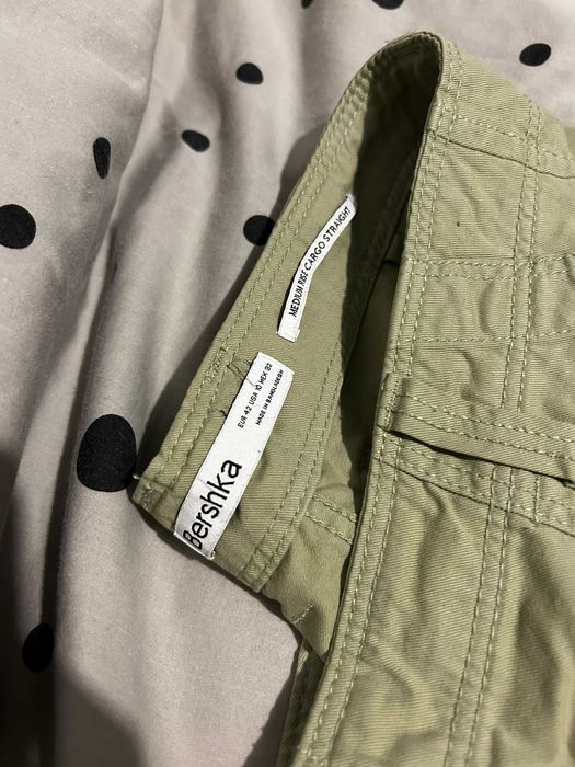 Bershka baggy cargo y8k szerkoie spodnie L olive khaki