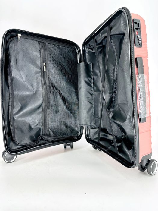 Nowa kabinowa walizka torba gumowa pudrowy róż