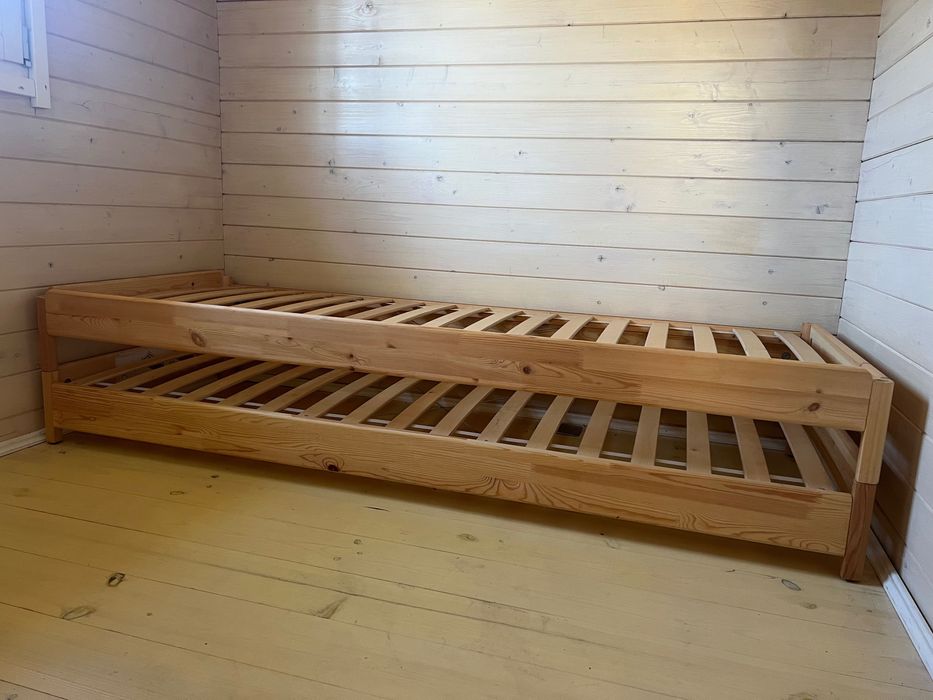 Cama 2 em 1 solteiro e de casal: duas camas 80x200 Ikea - Utaker