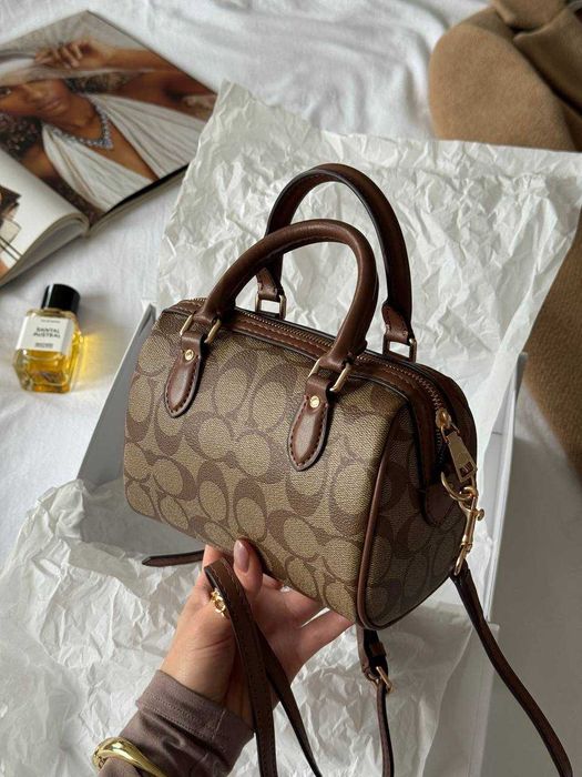 Coach Rowan Ginger Satchel In Signature Canvas/Коуч Роуен Сатчел Джінджер