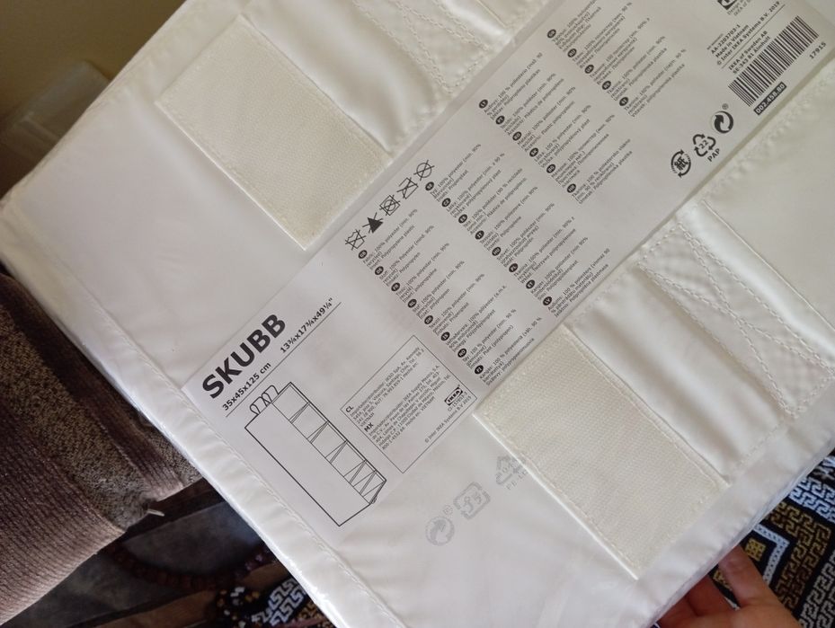 Caixa de organização de armário, branca