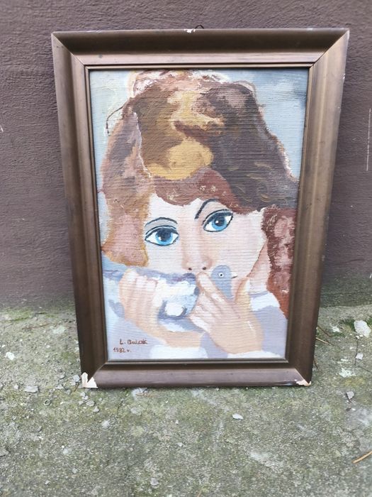 Obraz malowany kobieta