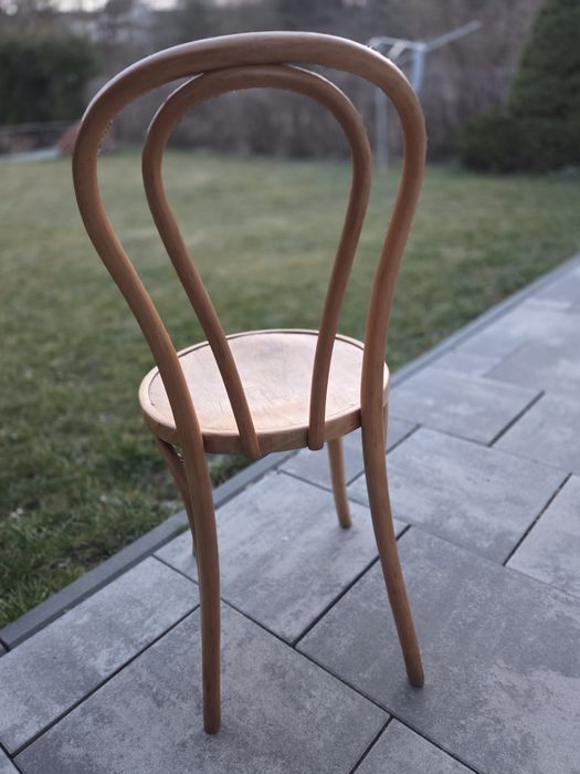Krzesło gięte PRL z matką producenta