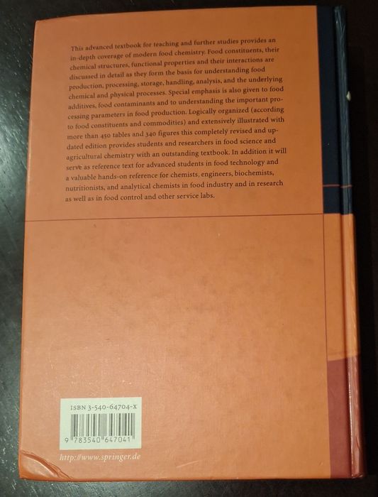 Química Alimentar / Food Chemistry - Belitz & Grosch - 2ª Edição (Ingl