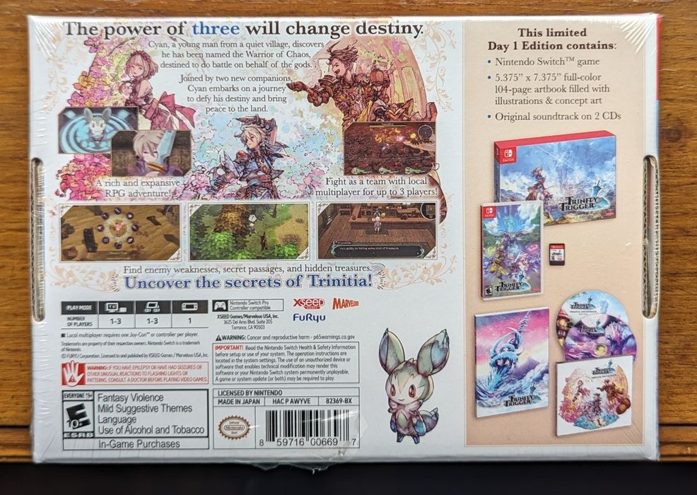 Trinity Trigger Day 1 edition - Nintendo Switch - novo/selado - raro