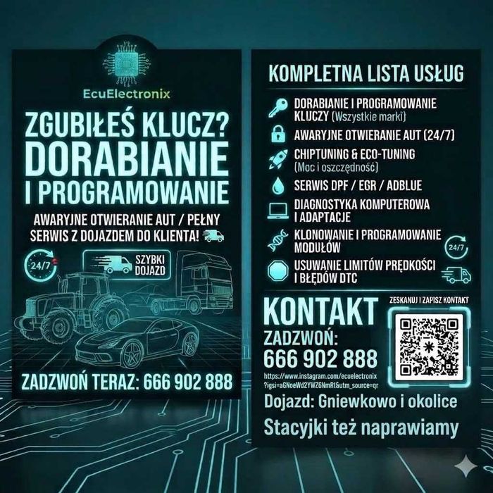 Awaryjne otwieranie | Mobilne dorabianie kluczy samochodowych, pilotów | Programowanie | Dojazd do 50km