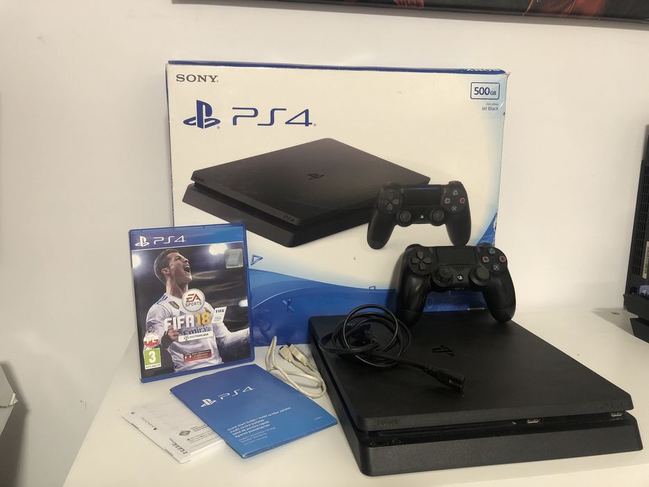 Konsola PS4 Slim 500GB CUH-2016A  z oryginalna plomba  FIFA + pad