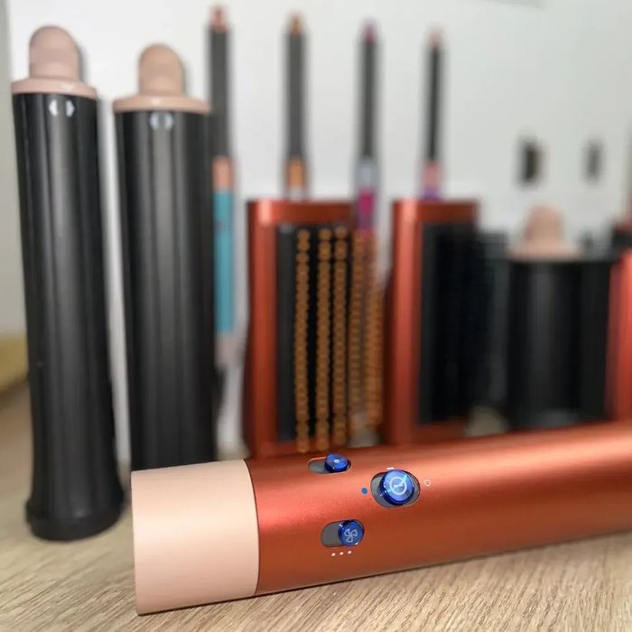 Стайлер Dyson Airwrap Complete 6 насадок Bronze/Pink Дайсон полуничний