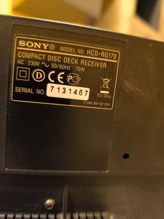 Sony HCD-RG170 wieża z kolumnami plus pilot , głośniki do komputera