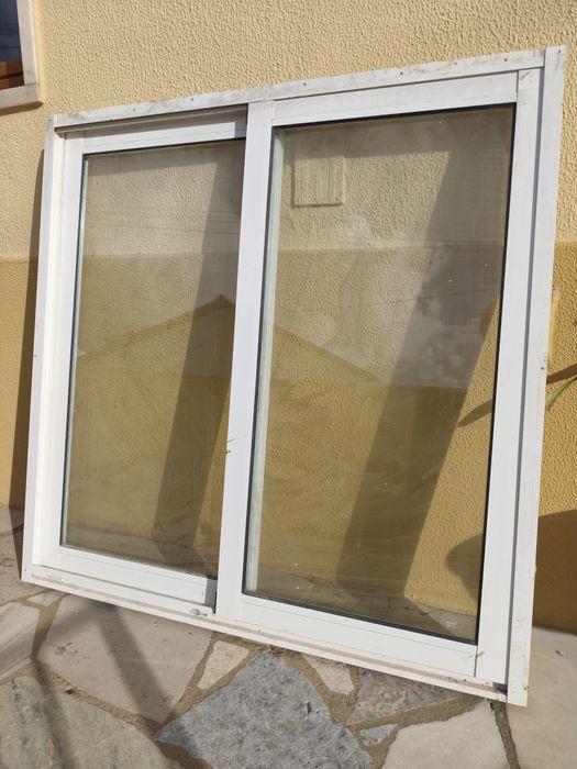 Janela correr 100x100 vidro duplo