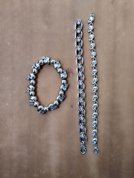 Браслет из черепов байкерские рокерские