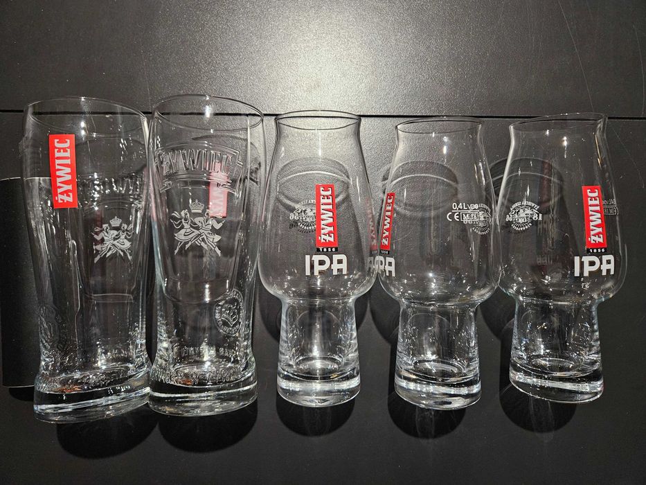 Szklanki żywiec mega zestaw konesera