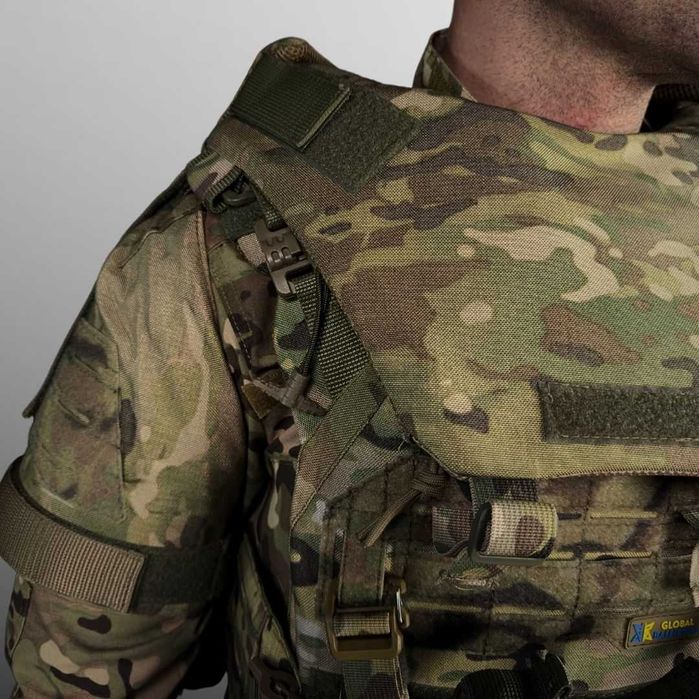 Плитоноска Gen.3 PRO MAX Піксель + захист шиї, плечей та 9 підсумків