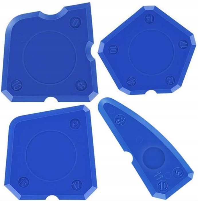 Wyciskacz Pistolet Do Silikonu Mas Ekstra Mocny + Szpachelki Łopatki