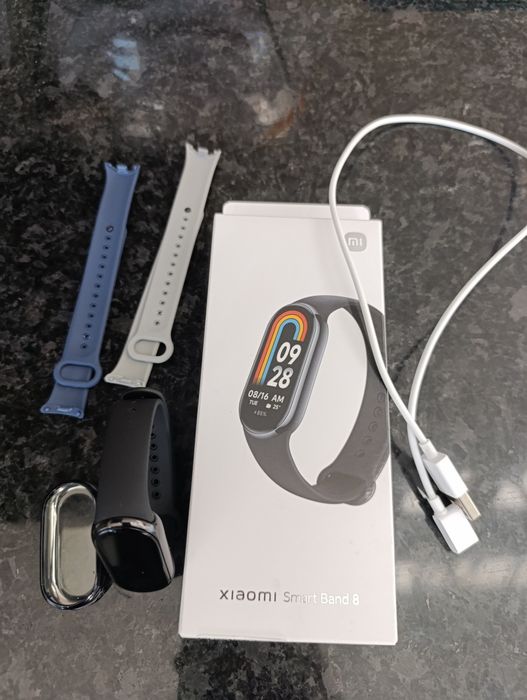 Pulseira Desportiva mi band 8 + 2 braceletes + 1 protetor de tela