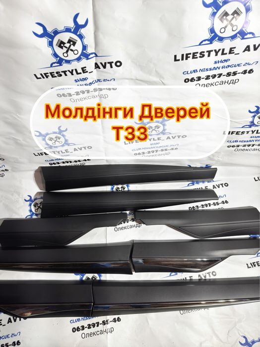 Молдинги Дверей Nissan Rogue t33 Накладки дверей Нисан рог 2021 2022