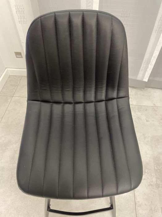 Krzeslo hoker ekoskora czarne