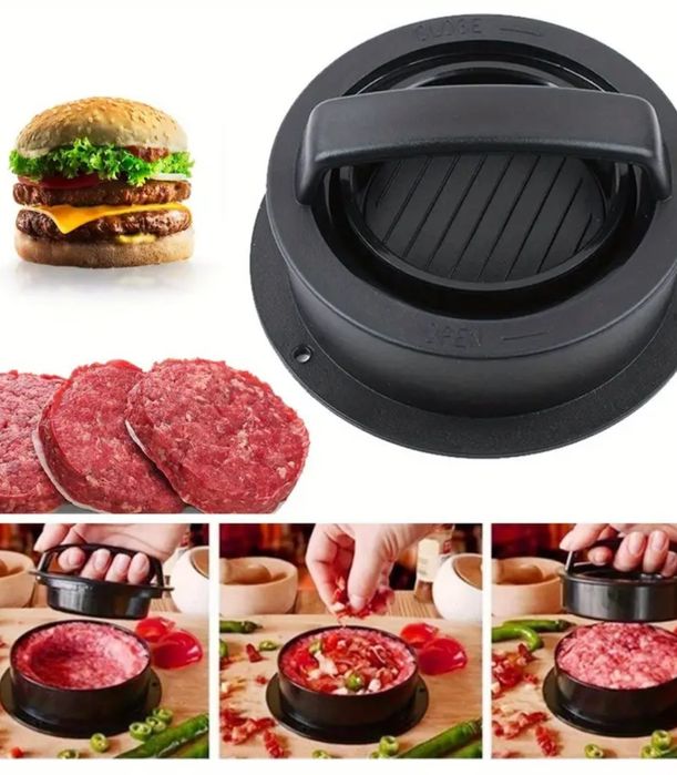 Prensa de hambúrguer.  Novo