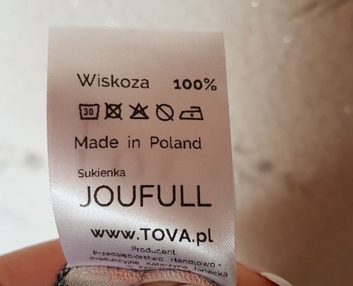TOVA polska firma sukienka kwiaty kwiecista r. 36