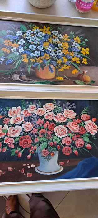 2 obrazy olejne na płótnie