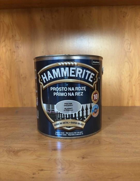 Farba Hammerite srebrny połysk 4 szt po 2,5 l