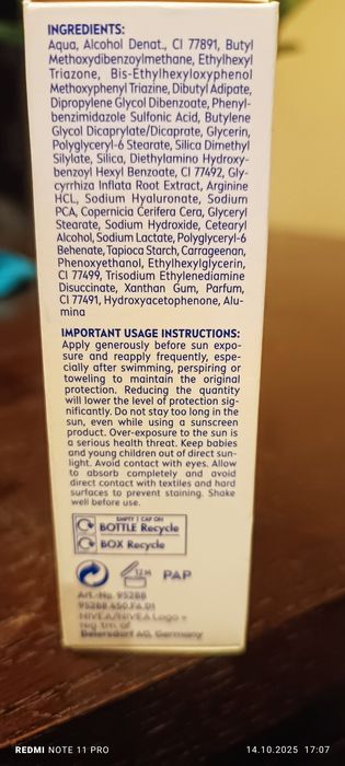 Nivea sun spf 50 fluid light tinted