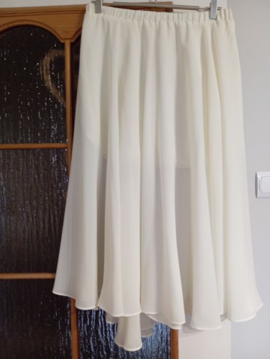 Elegancki komplet ecru żakiet + spódnica ślub, chrzciny,komunia lub wy