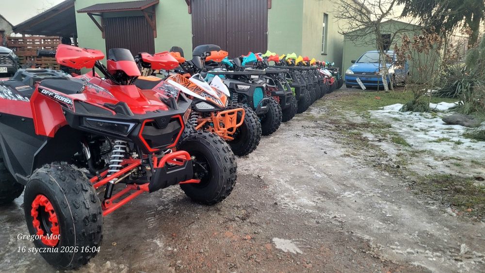 Nowe markowe quady 125cc z wstecznym thor rocky raptor terrax