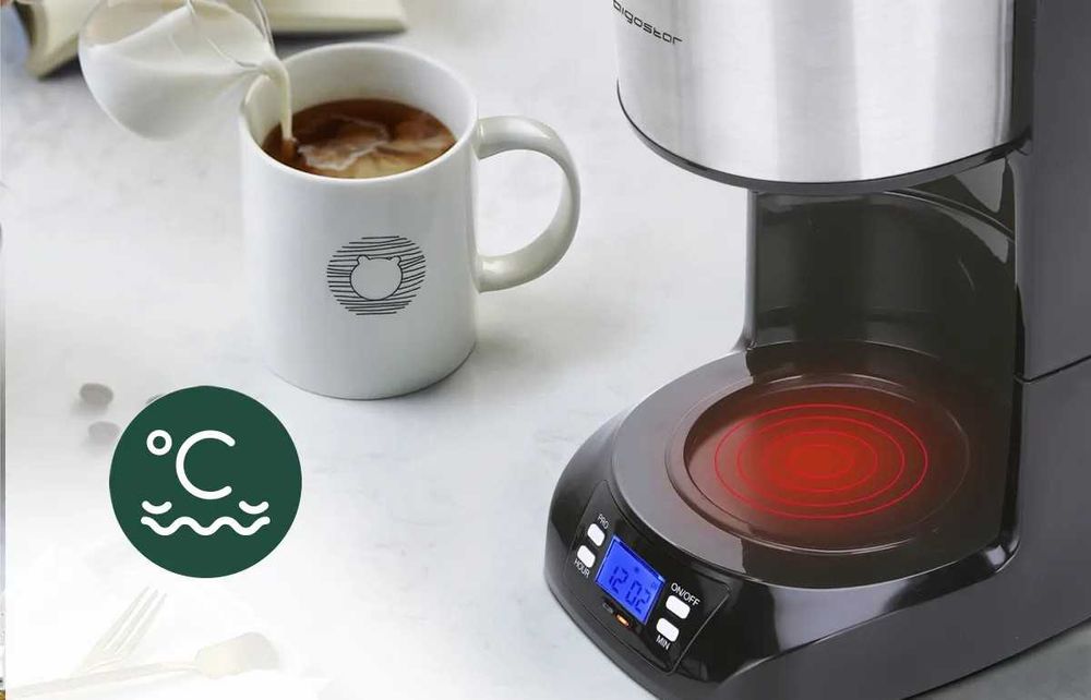 Ekspres przelewowy Benno 1,5 l czarny Aigostar