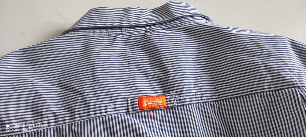 SUPERDRY koszula Paseczki Premium Logowania taliowana Slim L/XL