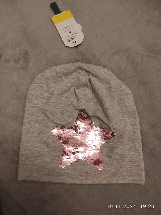 Нова шапка  для дівчинки  хлопок котоншапка для девочки