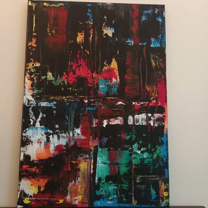 Quadro abstrato original, pintado com tintas acrílicas