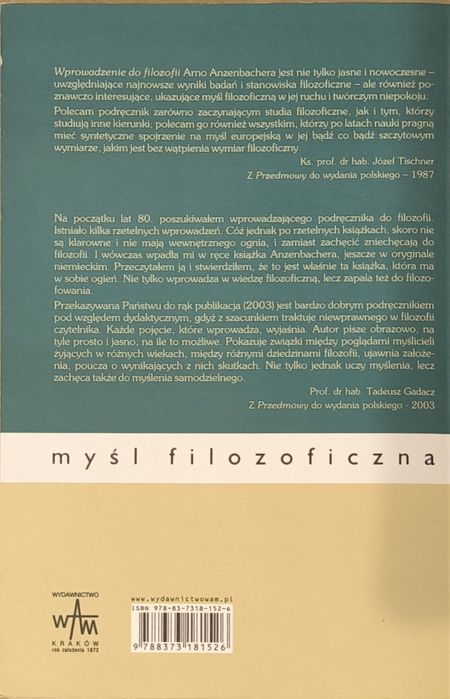 Arno Anzenbacher - Wprowadzenie do filozofii