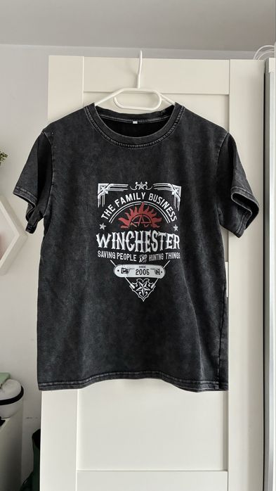 Supernatural koszulka szara XS/34 winchester nie z tego swiata tshirt