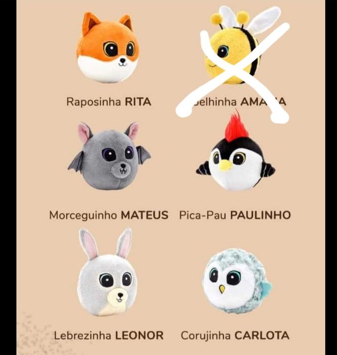 Peluches bando do bosque 2 e bando do mar