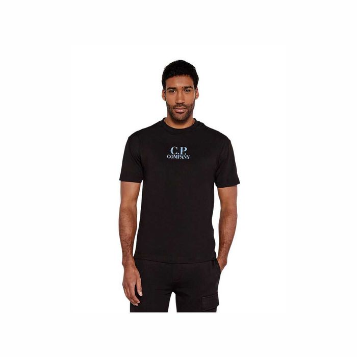 Футболка C.P. Company 30/1 Jersey Logo Back Printed T-Shirt Black