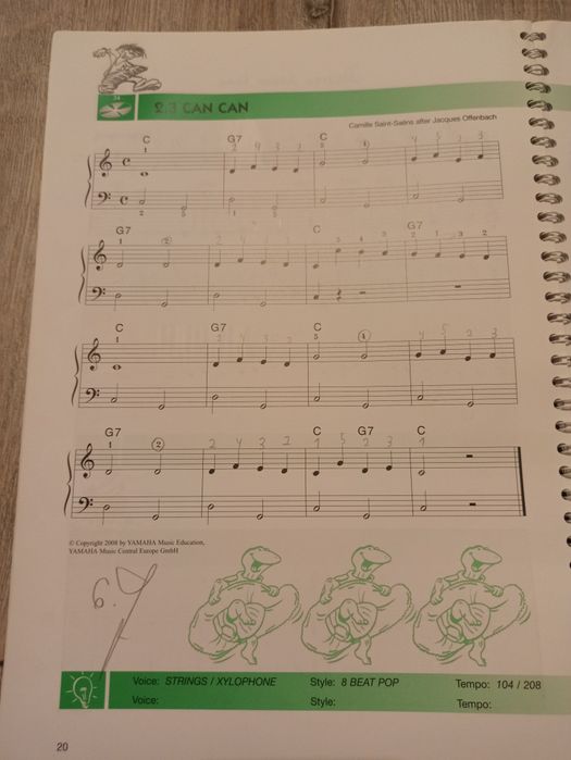 Książka do nauki gry na keyboardzie | Fun Key Keyboard 1. Yamaha