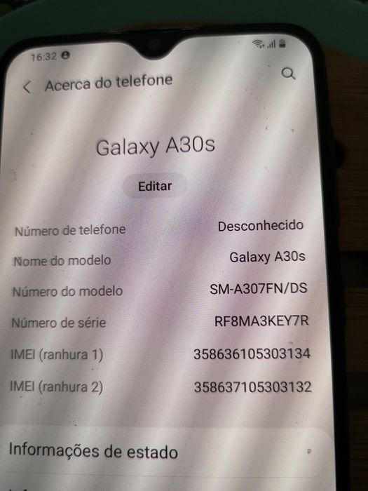 Samsung Galaxy A30s 64gb 4gb ram (como novo)