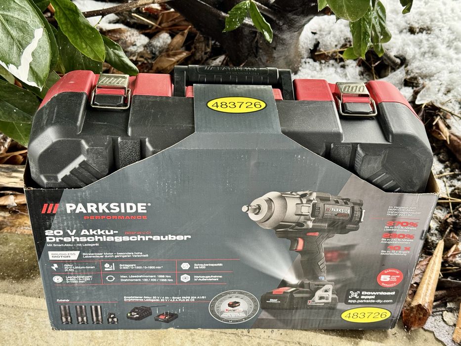 Акумуляторний гайковерт PARKSIDE PASSP 20-li C4 + акб 4А і зарядка 4.5