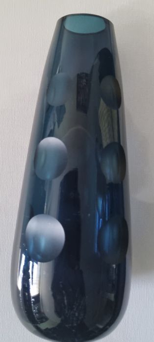 Unikatowy wazon ze szkla krysztalowego z soczewkami rarytas