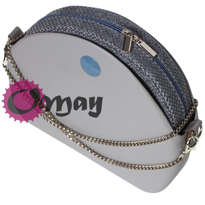 organizer do OBAG MOON LIGHT plecionka lazur szary 2 kieszenie OMAY