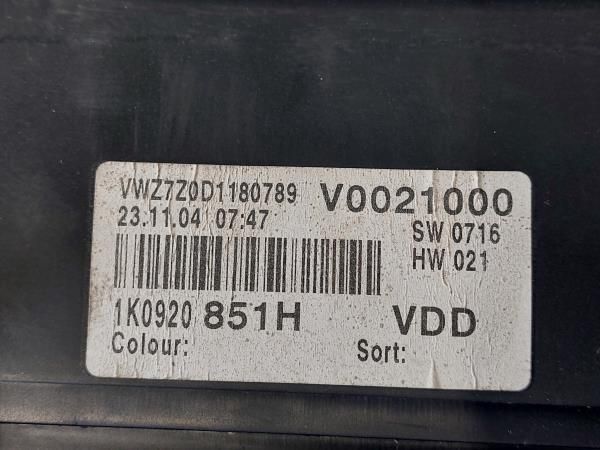 Quadrante / painel de instrumentos VOLKSWAGEN Golf V (1K1)